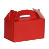 Aosric Red Gable Boxes with Handles, 30 Pcs, 9.45"x5"x5" Sturdy & Durable Cardstock Treat Boxes for Party Favor, Kids Birthday, Baby Shower, Wedding, Holidays Gifts view 1