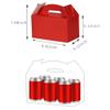 Aosric Red Gable Boxes with Handles, 30 Pcs, 9.45"x5"x5" Sturdy & Durable Cardstock Treat Boxes for Party Favor, Kids Birthday, Baby Shower, Wedding, Holidays Gifts view 2