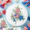 100Pcs Patriotic Paper Napkins 3 Ply American Flag Star Eucalyptus Disposable Absorbent Hand Towels 4th of July Red White Blue Dinner Guest Napkin for Memorial Independence Day Holiday Party Supplies view 2