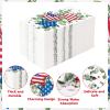 100Pcs Patriotic Paper Napkins 3 Ply American Flag Star Eucalyptus Disposable Absorbent Hand Towels 4th of July Red White Blue Dinner Guest Napkin for Memorial Independence Day Holiday Party Supplies view 3