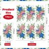 100Pcs Patriotic Paper Napkins 3 Ply American Flag Star Eucalyptus Disposable Absorbent Hand Towels 4th of July Red White Blue Dinner Guest Napkin for Memorial Independence Day Holiday Party Supplies view 4