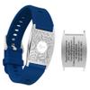 Custom Adjustable Hypoallergenic Silicone Medical Alert Bracelets for Women Men with Free Engraving, Personalized Emergency Identification Waterproof Sport Colorful Wristband 5.5 to 8.5 inches view 1