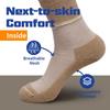 Facool Wool Blend Diabetic Socks - Reinforced Heel & Toe, Durable for Active Lifestyles, 3 Pairs Khaki X-Large view 4