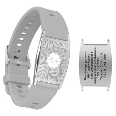 Custom Adjustable Hypoallergenic Silicone Medical Alert Bracelets for Women Men with Free Engraving, Personalized Emergency Identification Waterproof Sport Colorful Wristband 5.5 to 8.5 inches