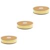 TEHAUX 3rolls Non-Elastic Flocking Ribbon for Crafts Home Decor and Wrapping Elegant Beige Strap for Clothing Hair Accessories and Party Decorations view 1