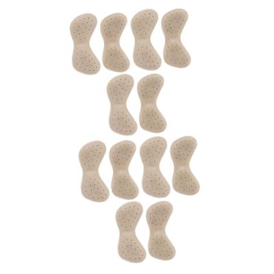 Healvian 6pairs Thickened Leather Heelpiece Stickers for High Heels Comfortable Back Pads to Prevent Blisters for Shoes Boots and Flats
