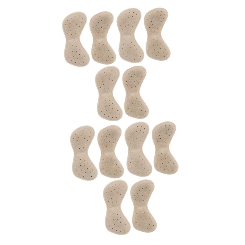 Healvian 6pairs Thickened Leather Heelpiece Stickers for High Heels Comfortable Back Pads to Prevent Blisters for Shoes Boots and Flats