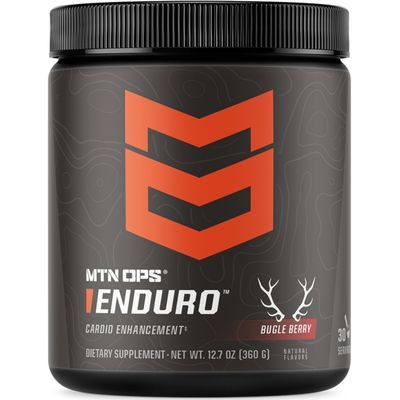 MTN OPS Enduro Nitric Oxide Stim Free Pre Workout | Magnesium Citrate, L Arginine & L Citrulline Caffeine Free Preworkout | 30 Serving Bugle Berry