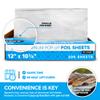 12' Ultra Heavy Duty Pop Up Deli Aluminum Foil, 500 Pre-Cut Sheets, Ideal for Restaurant, Food, Burrito, Hot Dog or Sandwich view 4