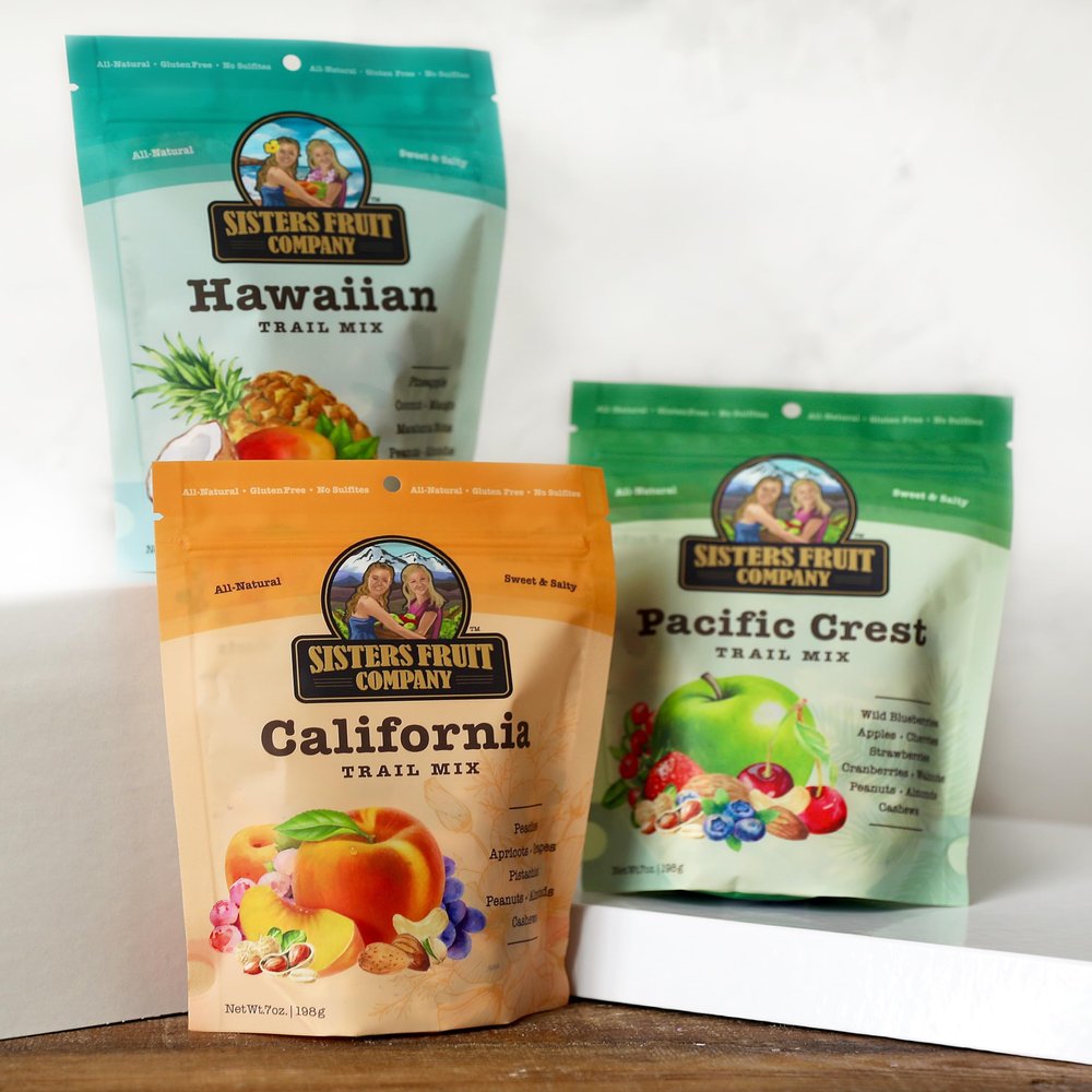 Sisters Fruit Company Trail Mix Variety Pack (Includes THREE 7oz Bags)