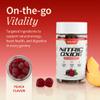 Snap Supplements Nitric Oxide Beet Root Gummies Supplement with Organic Beets - Energy & Circulation Support, 60 Sugar-Free Gummies (30 Servings, 1 Month Supply), Peach view 2