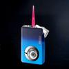 Butane Soft Flame, Led Butane Torch Lighter with Viewing Window, Windproof Red Flame Lighter, Refillable (No Gas) (Dark Blue) view 3