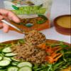 BeanVIVO 3-Pack Salad Protein Booster - Organic cooked Lentils & Quinoa with Garlic & Herbs, delivering a burst of taste and 10g of protein-packed goodness in every pouch 5oz view 3