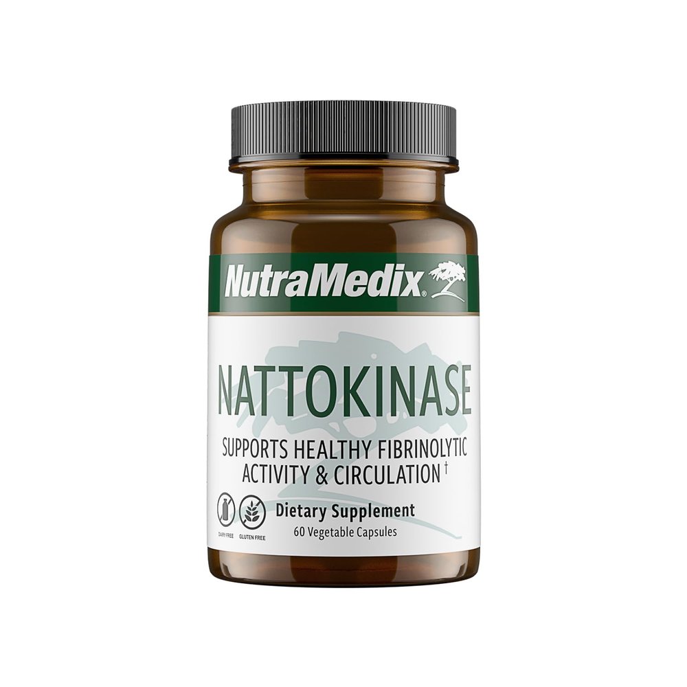 NutraMedix Nattokinase Supplement - Nattokinase 2000 FU per Serving - Formulated for to Support Heart Health and Healthy Circulation - Gluten + Dairy-Free (60 Capsules)