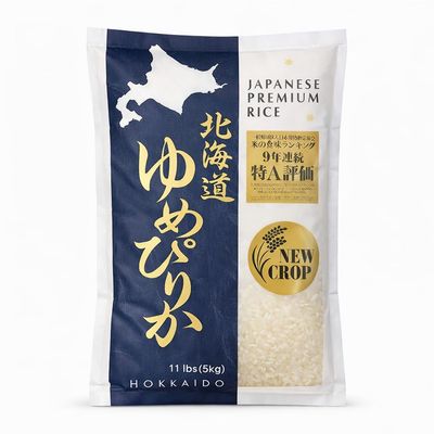 [11 Pound] Hokkaido Yumepirika Extra Premium Japanese Rice  Luxurious Short Grain with Unmatched Stickiness & Flavor  Perfect for Sushi, Onigiri & Gourmet Dishes 