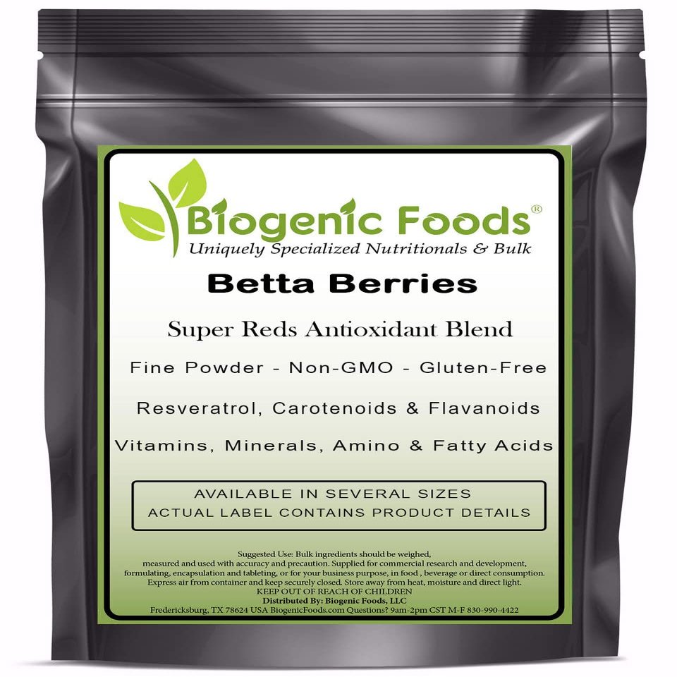 Biogenic Foods Betta Berries Antioxidant Blend - Super Red's Antioxidant Powder Blend