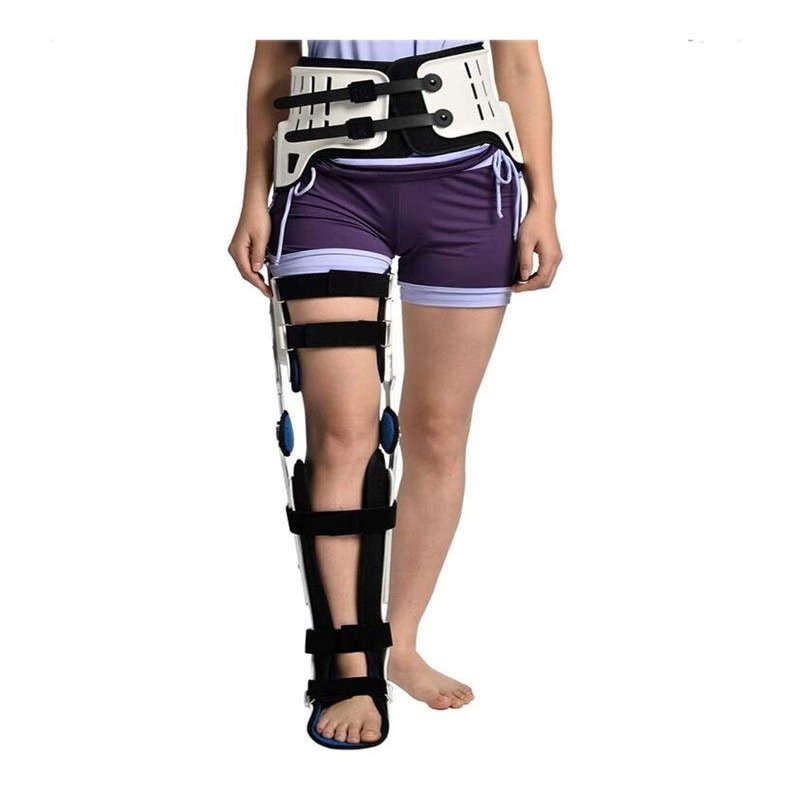 VimrOd Knee Support Brace,Hip Knee Ankle Foot Orthosis Leg Fracture, Lower Limb Paralysis, Hip Walking Fixed With Walking Boots Brace Knee Surgery Ligament Support (Right)