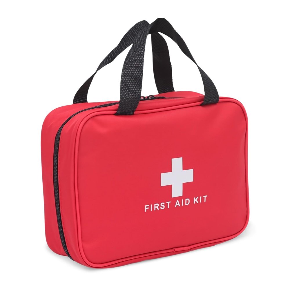 10.2x7.1x3.1 in First Aid Bag Oxford Emergency Bag Portable Zipper Medical Bag First Responder Storage Bag for Outdoor Hiking Travel Empty Travel Medication Pouch Big Medical Supplies Organizer Bag