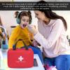 10.2x7.1x3.1 in First Aid Bag Oxford Emergency Bag Portable Zipper Medical Bag First Responder Storage Bag for Outdoor Hiking Travel Empty Travel Medication Pouch Big Medical Supplies Organizer Bag view 3