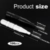 BBTO 100 Pcs Braces Dental Brush Flosser for Cleaner Interdental Brush Toothpick Tooth Flossing Head Oral Dental Toothpick Cleaners Cleaning Tool (Black, White) view 2