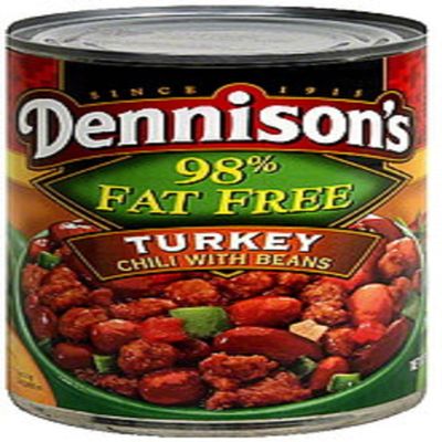 NineLife Basics Dennison's, 99% Fat Free, Turkey Chili with Beans, 15oz Can (Pack of 6). By Snacks and More