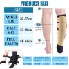 Floraltop 3 Pairs Lymphedema Compression Leg Wraps Adjustable Leg 20-30 Mmhg Medical Shin Splint Wrap for Heaviness Fatigue(Nude and Black) view 2