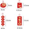 16pcs Spring Festival Bonsai Hangings Pendants Chinese New Year Hanging Ornament Spring Festival Fu Characters Pendant for Chinese New Year Tree Party Decoration - B view 4
