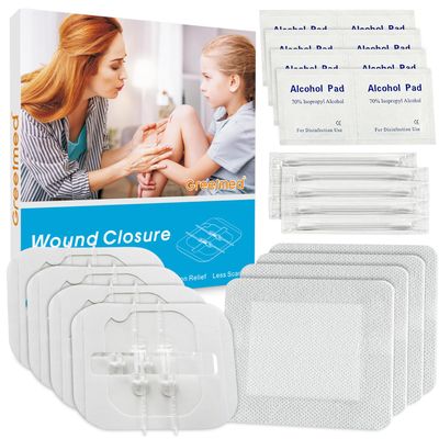 Zip Stitch Emergency Wound Closure Strips 4Pcs Laceration Closure Kit Closures Repair Wounds Without Stitches Butterfly Bandaids Bandages for Wounds