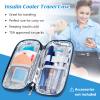 YOUSHARES Insulin Cooler Travel Case - Portable Refrigerated Medicine Case for Insulin Pen, Medication and Diabetic Supplies with 2 TSA Approved Ice Pack view 2