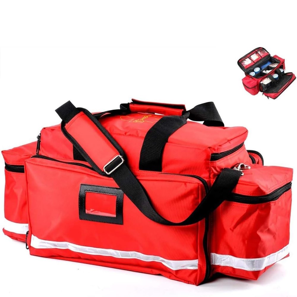 CEEBUS First Aid Empty Kit, Professional Large Capacity Emergency Response Trauma Bag,Paramedic Multi Pockets Bag, Ideal for Medical First Responder, Rescue, Nurse, kk852