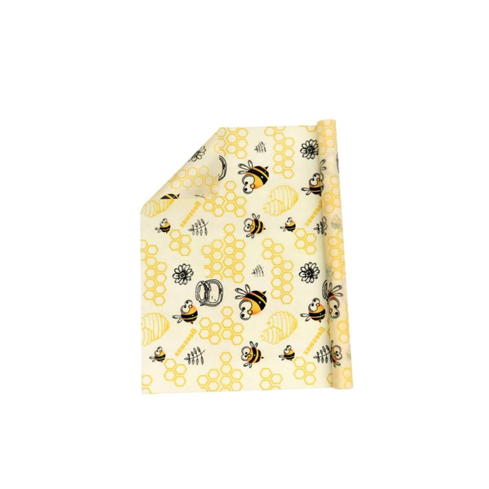 TopHomer Eco-Friendly Beeswax Food Wraps, Bread Sandwich Wrapper - Organic, Sustainable, Zero Waste, Reusable Plastic-Free Food Storage Wrap (Honey)