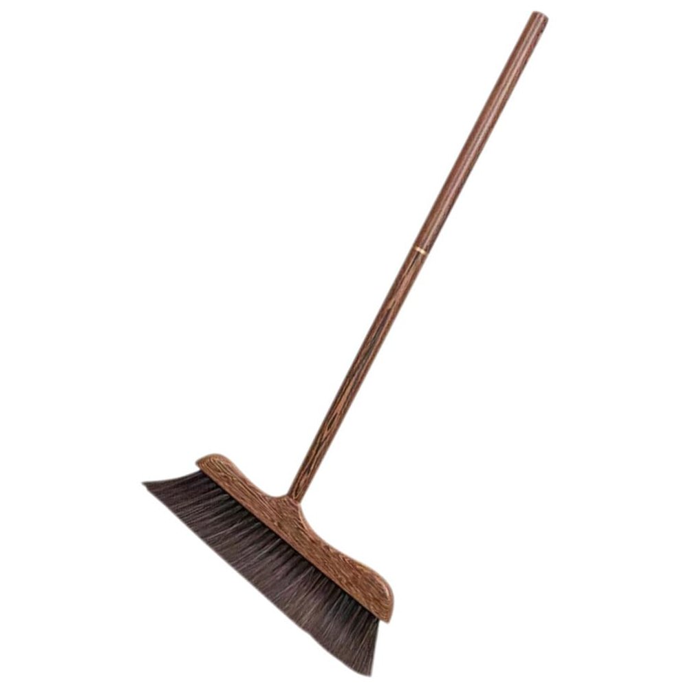 Operitacx Outdoor Wooden Broom Ergonomic Handle for Courtyard and Indoor Cleaning Soft Bristle Design for Dust and Hair Removal Cleaning Tool