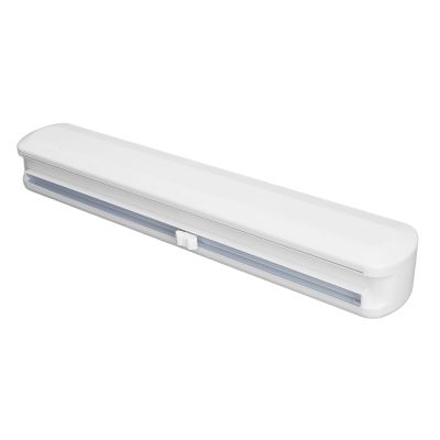 HERCHR Refillable Plastic Wrap Dispenser, Reusable Plastic Wrap Dispenser with Cutter Cling Wrap Dispenser with Cutter Cling Wrap Film Cutter for Tin Foil(Small)