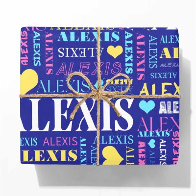 Customized With Your Name Wrapping Paper Best Personalized Gift Wrapping Paper Roll for Adult Men Women Kids Baby