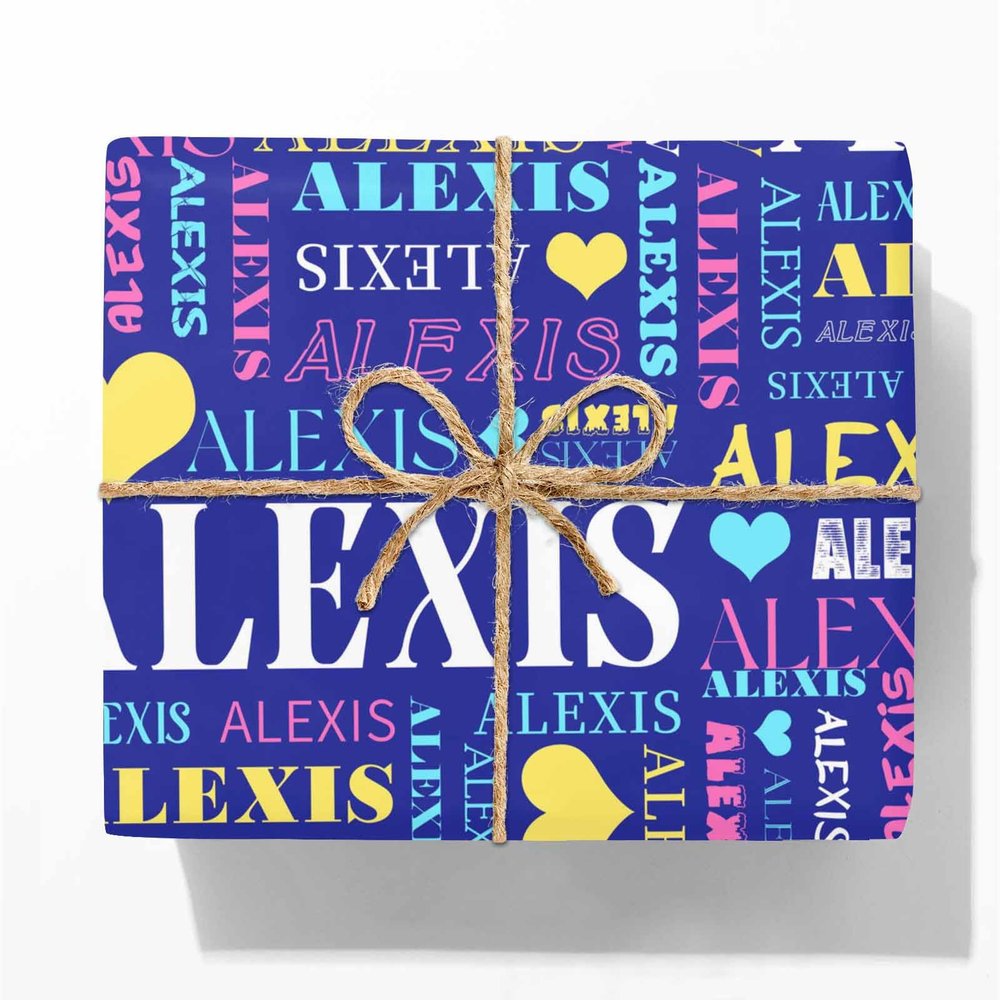 Customized With Your Name Wrapping Paper Best Personalized Gift Wrapping Paper Roll for Adult Men Women Kids Baby