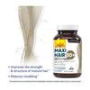 Country Life Maxi-Hair 50+  Biotin-Based Hair, Skin & Nails Supplement for Women & Men Over 50 | Supports Healthy Hair Growth & Reduced Shedding | Certified Gluten-Free & Vegetarian | 60 Capsules view 2