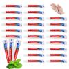 100 Tubes Bulk Travel Size Toothpaste,Extra Small 0.35oz Small Toothpaste Travel Size Bulk 0.8x3.5 inches Peppermint Mini Disposable Toothpaste for Hotel,Guests,Homeless,Charity view 1