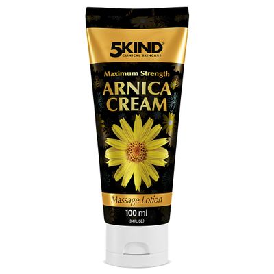 5kind Extra Strong Arnica Cream for Bruising and Swelling 3.4 Fl Oz - Arnica Bruise Cream Extra Strength Fast Healing Thin Skin - High Concentration Arnica Montana Extract for Bruises -Natural Formula