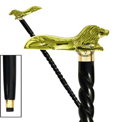 Antique Brass Nautical Designer Walking Stick Men & Women Canes and Wooden 37 inch Handle Natural Wood Rosewood (RMBI)