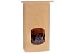 100 PLA Lined 1 lb Window Kraft Coffee Bags (4.75x2.5x9.5 Inches)Coffee Cookie Treat Bag Bread Packaging. view 1