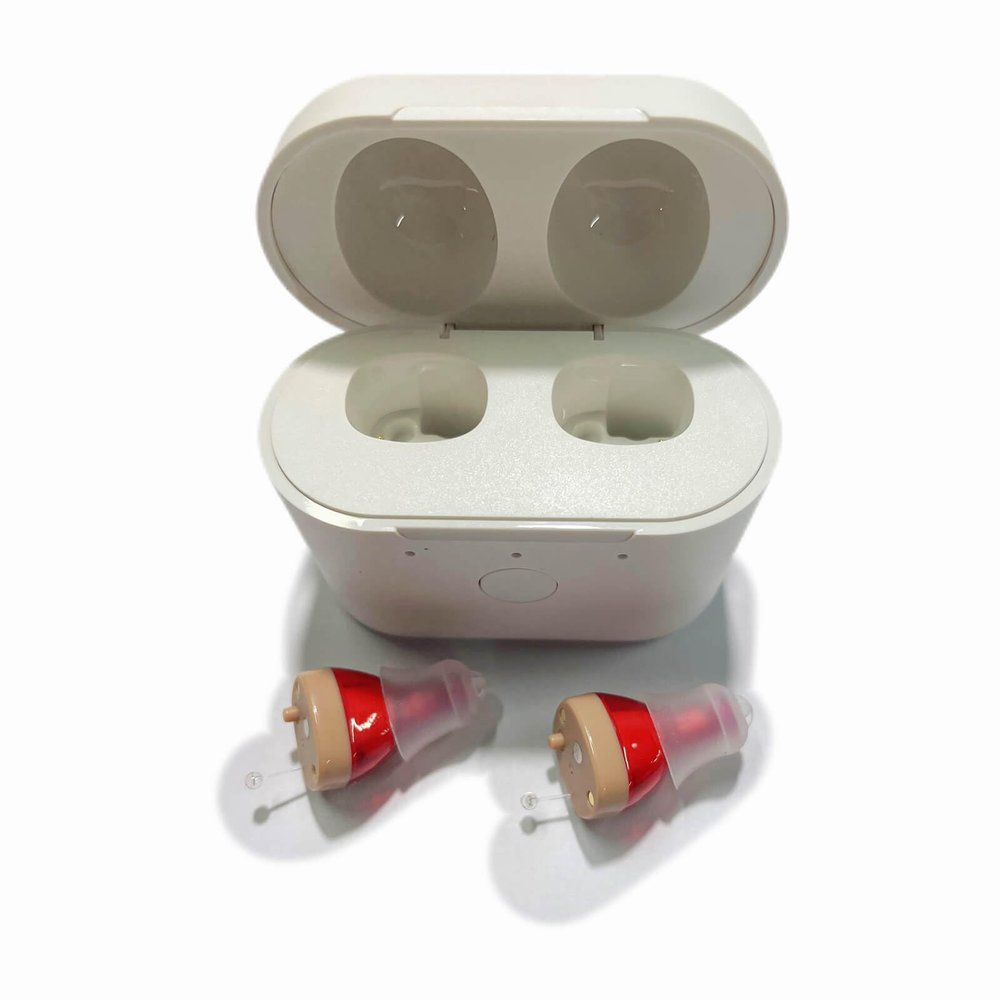 Elonvoc Rechargeable Hearing Aids (Red)
