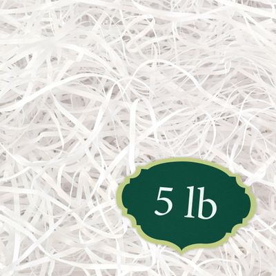 Arcadia Garden Products Paper Shred Filler - Straight Cut - 5 lb - White