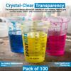 [100 Pack] NEW SIZE 12oz Graduated Mixing Cups - Durable PET, Clear Measurement Markings in oz, mL and cups - For Resin, Paint, Mixing and Crafts view 4