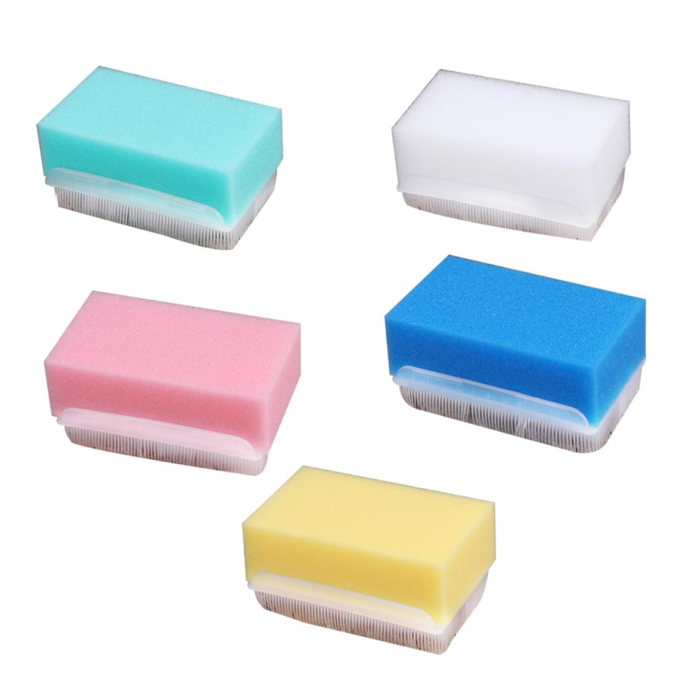 Balacoo Early Education Touch Brush 5pcs Baby Hand Washing Sponge Infants Massage Sponge Tactile Response Brush Durable Quick Dry