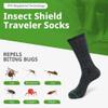 Insect Shield Traveler Socks With Permethrin Bug Repellant - Protective Clothing for Men & Women, Charcoal, Medium (Pack of 2) view 4