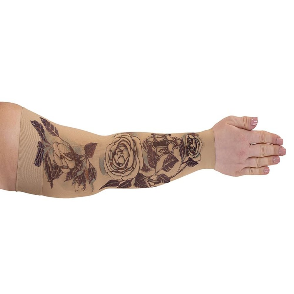 Lymphedivas Juliet Medical Graduated Compression Arm Sleeve for Lymphedema (Long 20-30 mmHg Large)