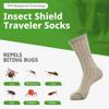 Insect Shield Traveler Socks with Permethrin Bug Repellant - Protective Clothing for Men & Women, Khaki, Medium (Pack of 2) view 4