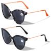 V.W.E. 2 Pairs Women Outdoor Reading Sunglasses Full Tinted Reader Glasses Cateye Vintage Black Tortoise (1 Grey 1 Black, 1.75) view 1
