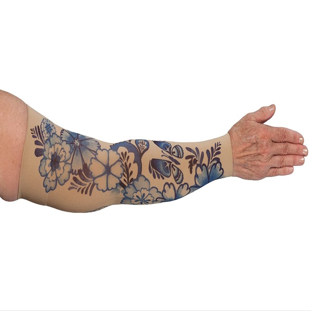 Lymphedivas Serenity Medical Graduated Compression Arm Sleeve for Lymphedema (Short 20-30 mmHg Large)