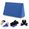 Zantle Small Wedge Pillow, Wedge Pillow for Bed Sores, Positioning Pillow, Positioning Wedge, Mini Pillow for Laptop and Yoga, Small Foam Wedge for Chair (1 Unit, Blue) view 1